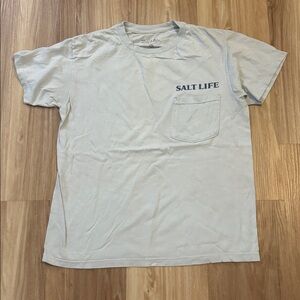 Salt Life Gray Tee with Navy Logo